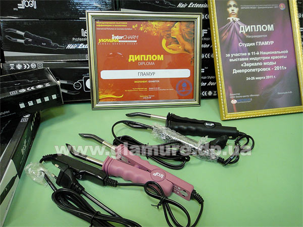 Щипцы с терморегулятором для наращивания волос. Продажа оборудования и материалов для наращивания волос